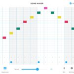Chrome Music Lab Song Maker grid set to three octaves with a rising and falling C major arpeggio