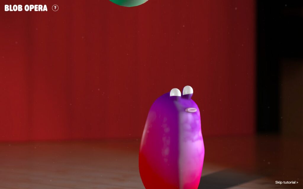 The green tenor blob dropping onto the stage next to the bass