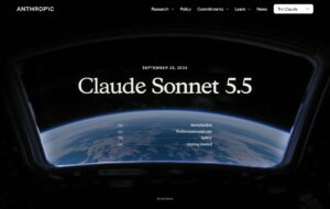 앤트로픽 클로드 Sonnet 5.5 공식 발표 페이지 첫 화면