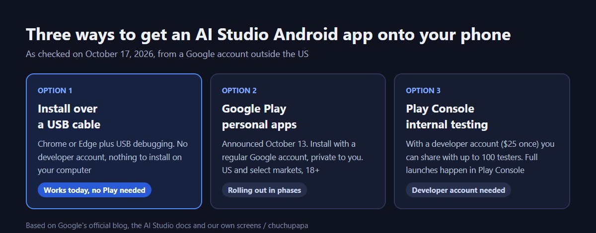 Google AI Studio Android App: Build One and Install It by USB (2026)